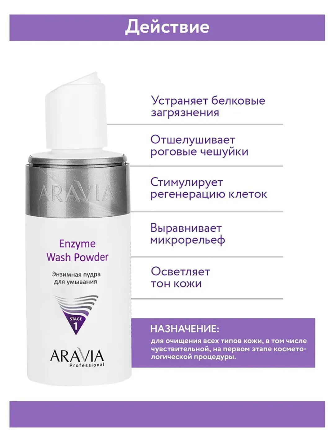 ARAVIA Энзимная пудра для умывания для лица 150 мл АРАВИЯ