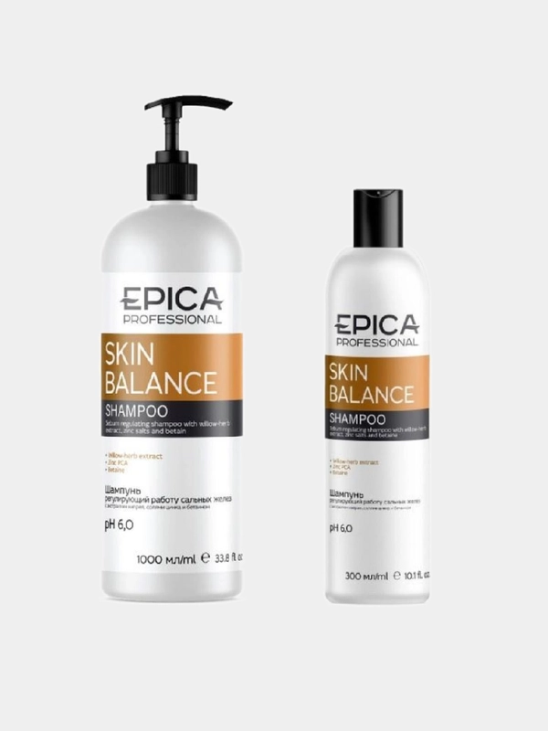 Epica Skin Balance Шампунь, регулирующий работу сальных желез Эпика 300мл 1000мл