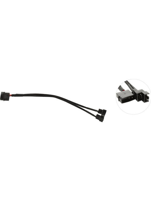 Переходник питания для вентиляторов molex-> 2x4pin, 20 см