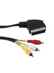 Кабель SCART вилка <--> 3xRCA вилка, видео+стерео-аудио, 1.5 м.