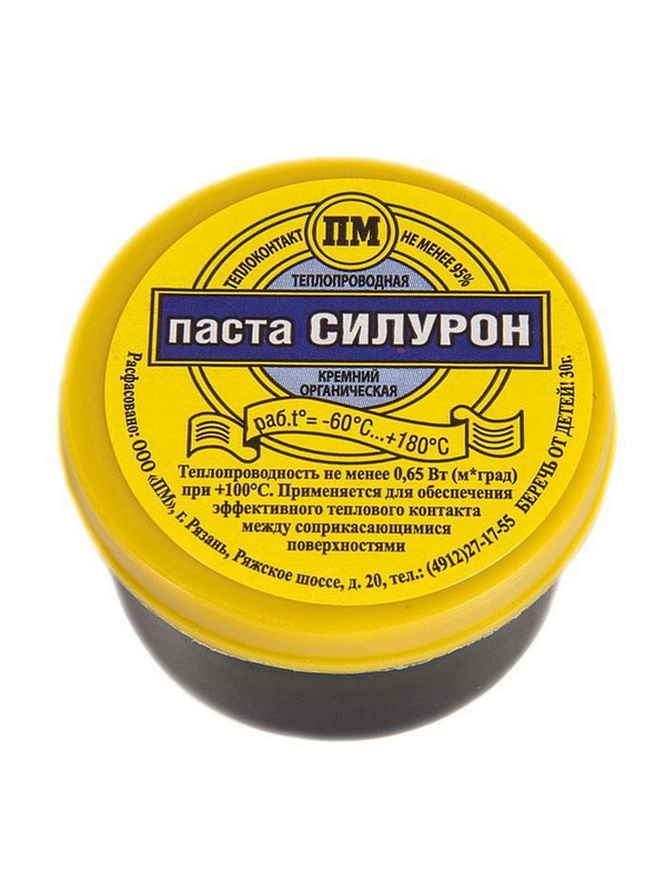 Паста теплопроводная СИЛУРОН в банке 30 гр.