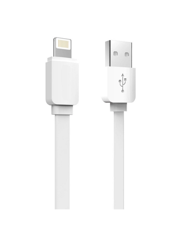 USB кабель Pro Legend плоский Iphone 5, 6s, 8 pin, 1м,  белый