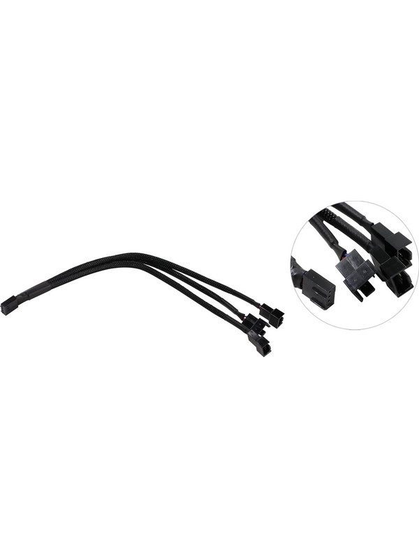Разветвитель питания для вентилятора 4pin to 1x4pin+2х3pin, 20 см