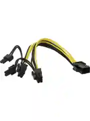 Переходник питания для видеокарт 6pin-> 2x6 / 8pin, 15 см