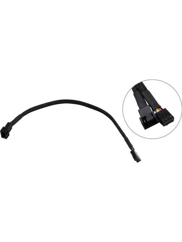 Кабель удлинительный для вентиляторов 3pin / 4pin, 23 см