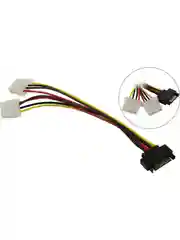 Переходник питания 1 SATA-M - 2 (big-F) Molex, 20см