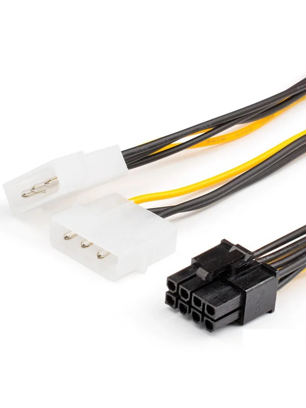 Переходник питания для видеокарт Pro Legend 8 pin to 2 molex (Video power), 15 см