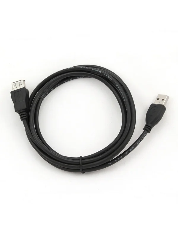 Кабель USB 2.0 А вилка <--> USB А розетка, удлинитель 1.5 м. черный