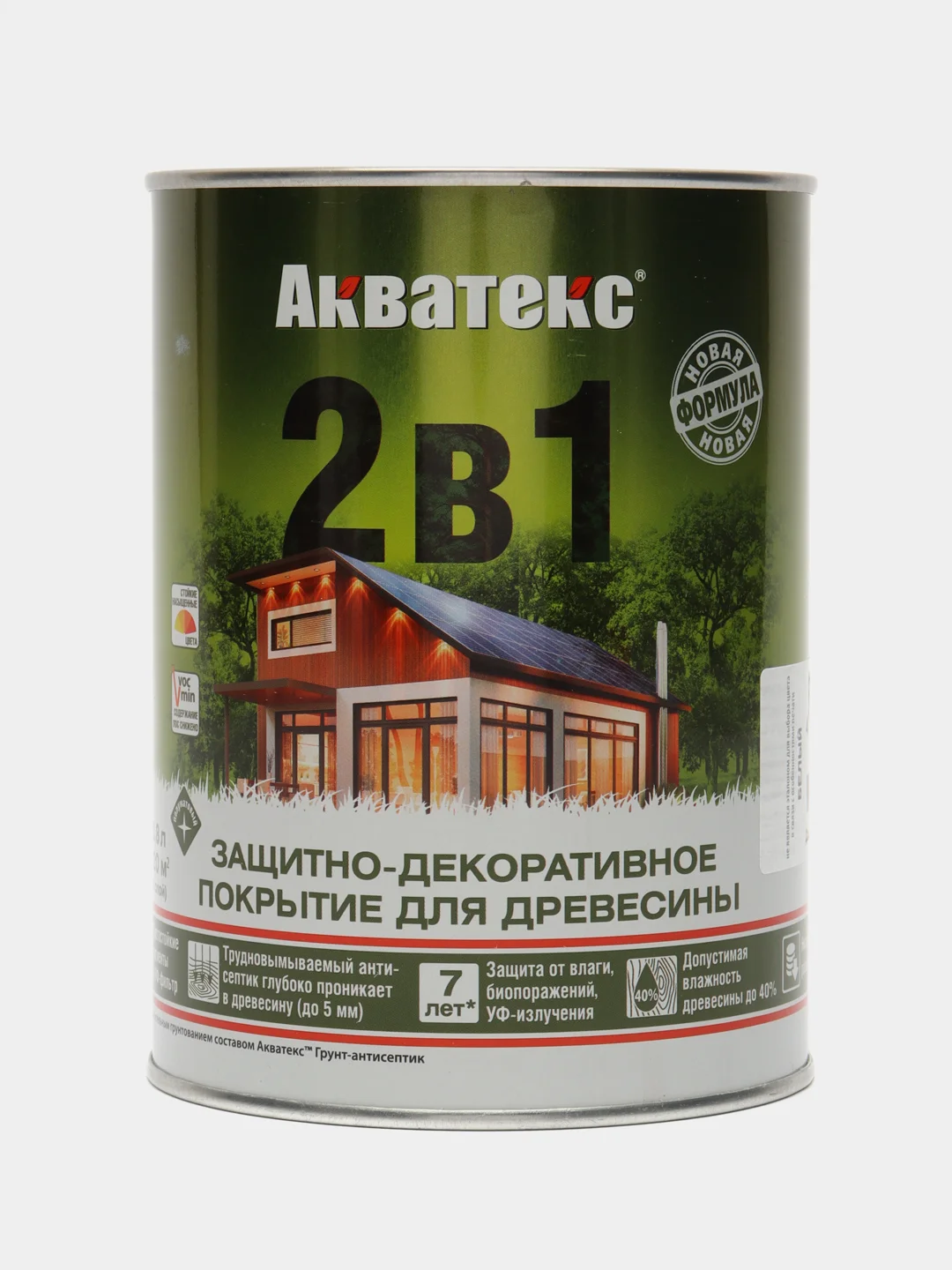 Белый акватекс 2 в 1, пропитка по дереву, цвет Белая, 0,8 л