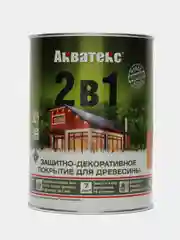 Акватекс 2 в 1, пропитка по дереву, цвет Груша, 0,8 л