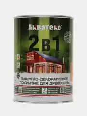 Акватекс 2 в 1, пропитка по дереву, цвет Орегон, 0,8 л