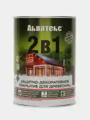 Акватекс 2 в 1, пропитка по дереву, цвет Палисандр, 0,8 л
