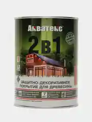 Акватекс 2 в 1, пропитка по дереву, цвет Калужница, 0,8 л
