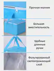 Синий термосумка, сумка-холодильник, разные размеры и цвета