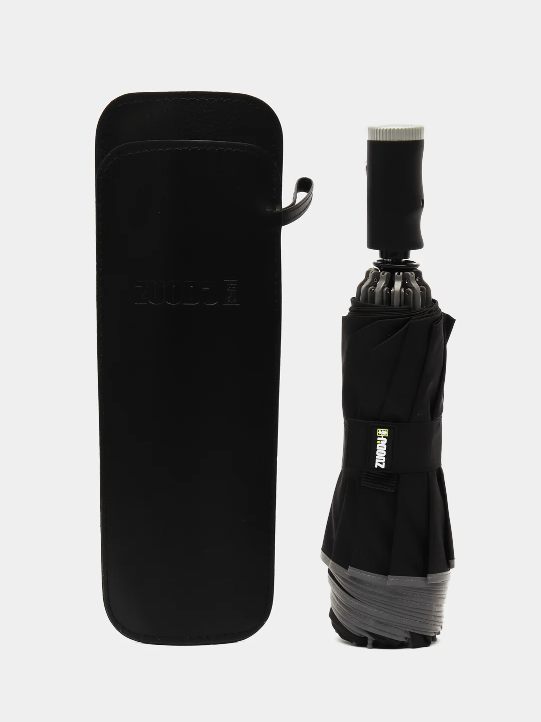 Синий зонт обратного сложения со встроенным фонариком, умный зонт Zuodu Automatic Umbrella LED