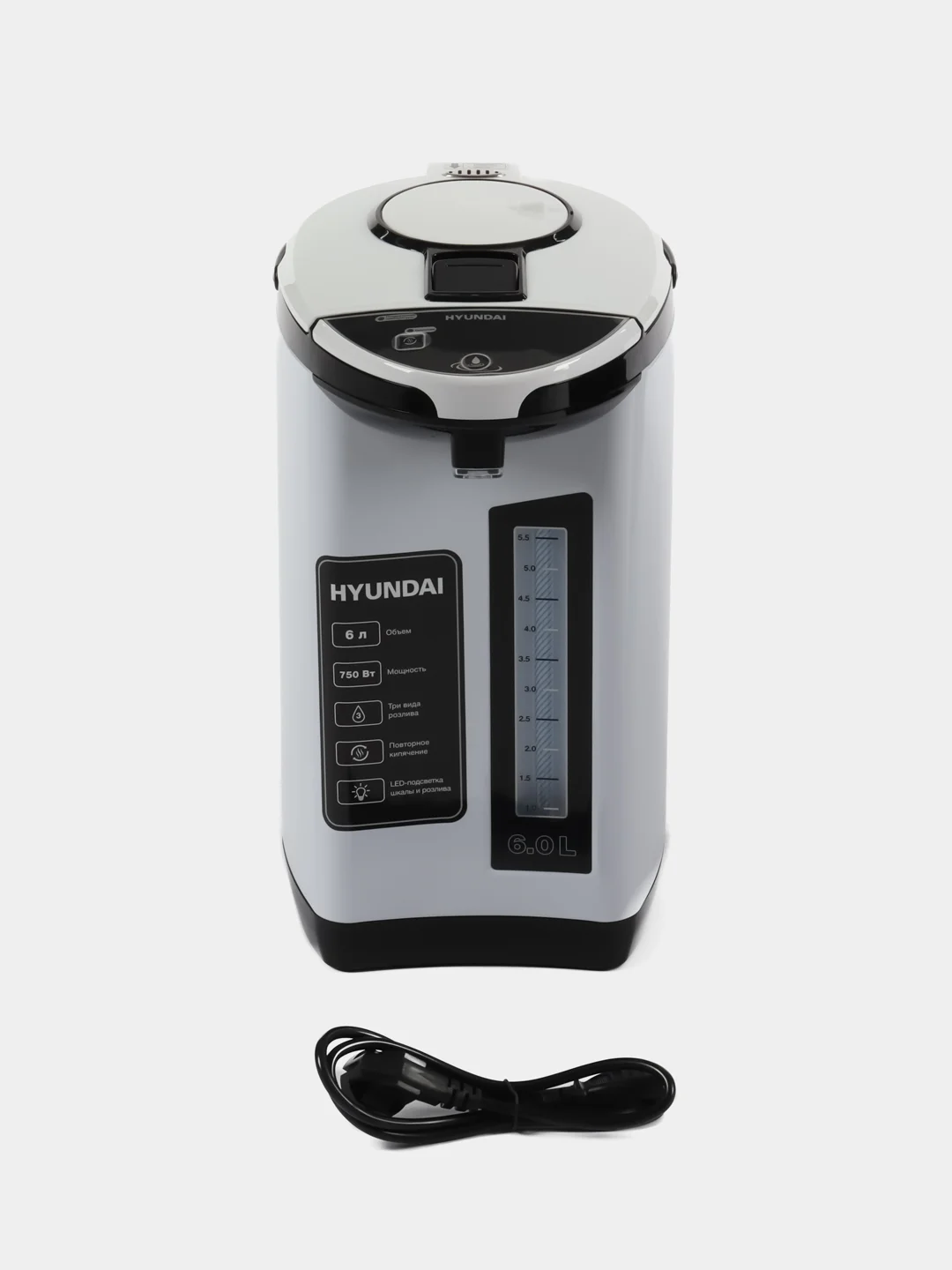 Белый термопот Hyundai HYTP-3850 6 л, 750Вт