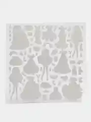 Голубой 3d стикеры, наклейки для девочки,кукла с одеждой