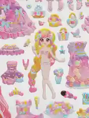 Розовый 3d стикеры, наклейки для девочки,кукла с одеждой