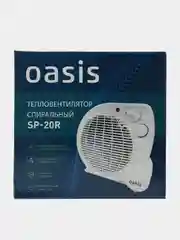Тепловентилятор, обогреватель электрический Oasis SP-20R, спиральный