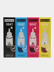 Чернила Epson T664 для Epson L100, L110, L120, L132,L200,L222 совместимые 4 цвета по 100мл