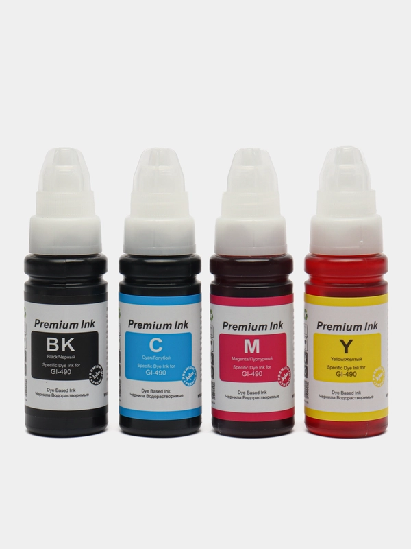 Чернила GI-490 Canon Pixma G1400, G2400, G3400, G1410, G2410, G3410, G1411, G2411, совмест