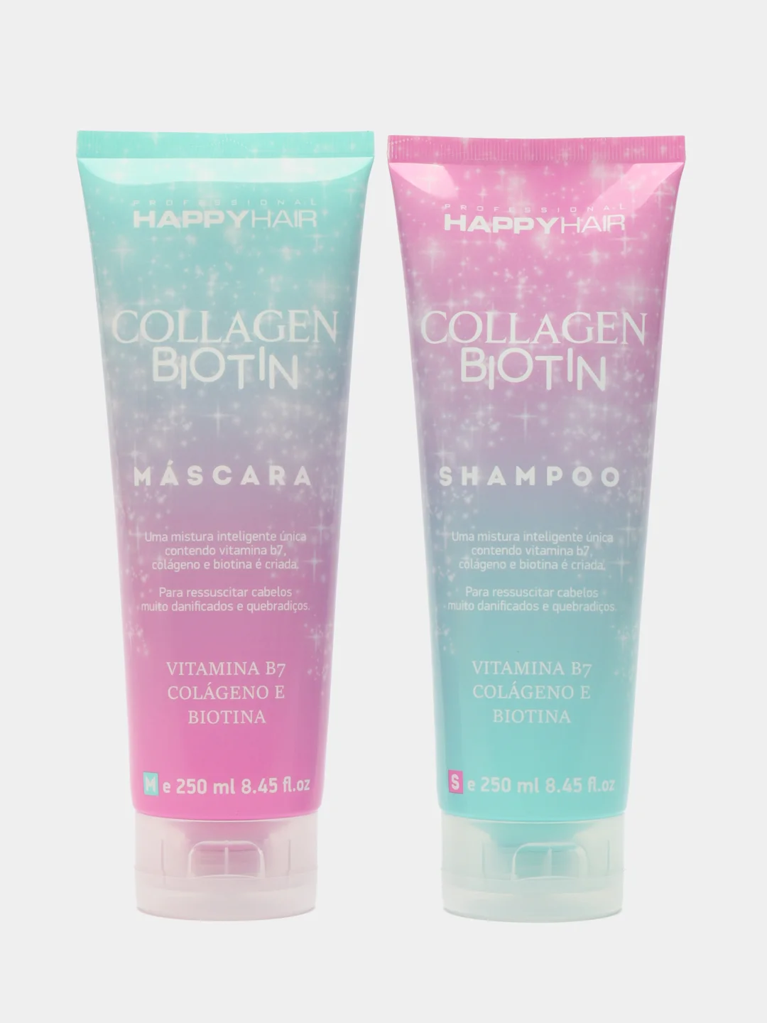 HAPPY HAIR Collagen & Biotin Набор шампунь бессульфатный + маска