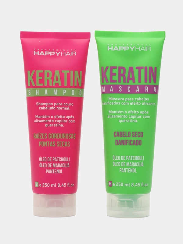 HAPPY HAIR Keratin Набор: шампунь бессульфатный + маска