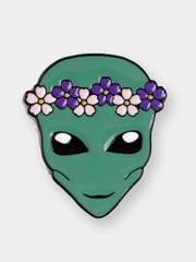 Пин металлический на булавке космос "Aliens", значок на одежду
