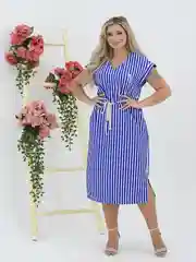 Голубой платье женское летнее,50-56