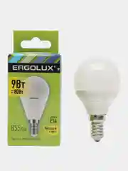 Лампа светодиодная  Ergolux 9Вт Е14 теплый свет шар (13173)