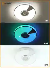 Управляемая потолочная светодиодная  люстра с пультом Estares Song RGB муз. 40W ,60W и 80W