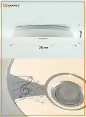 Управляемая потолочная светодиодная  люстра с пультом Estares Song RGB муз. 40W ,60W и 80W