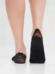 Черный носки слетки женские ажурные капрон