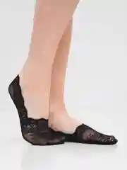 Черный носки слетки женские ажурные капрон