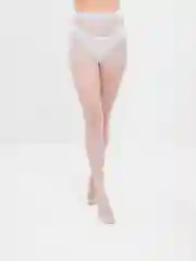 Белый колготки женские, с сердечками