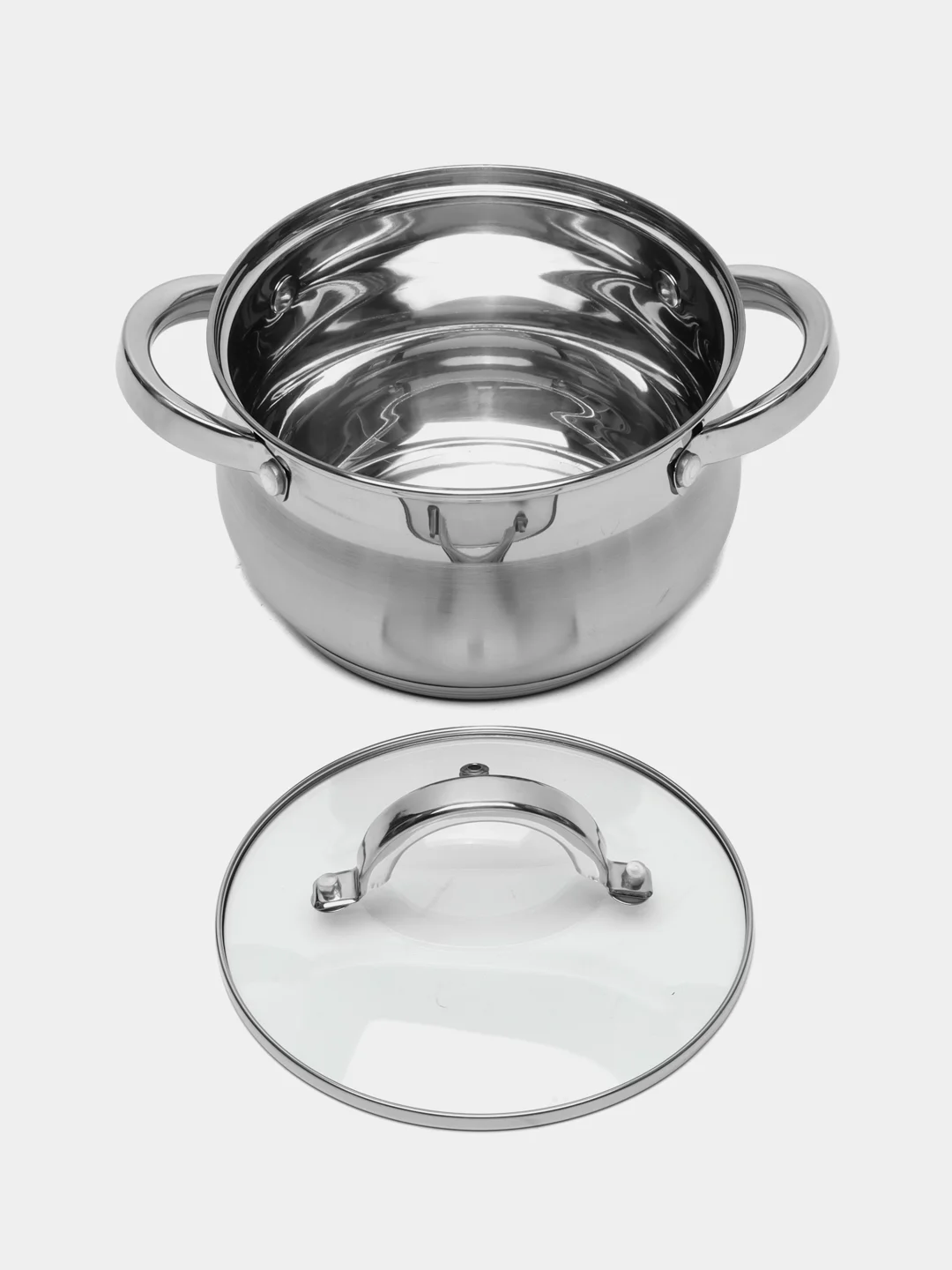 Набор посуды Webber BE-616/6, из нержавеющей стали, 6 предметов, 2.1 л, 2.9 л, 3.9 л