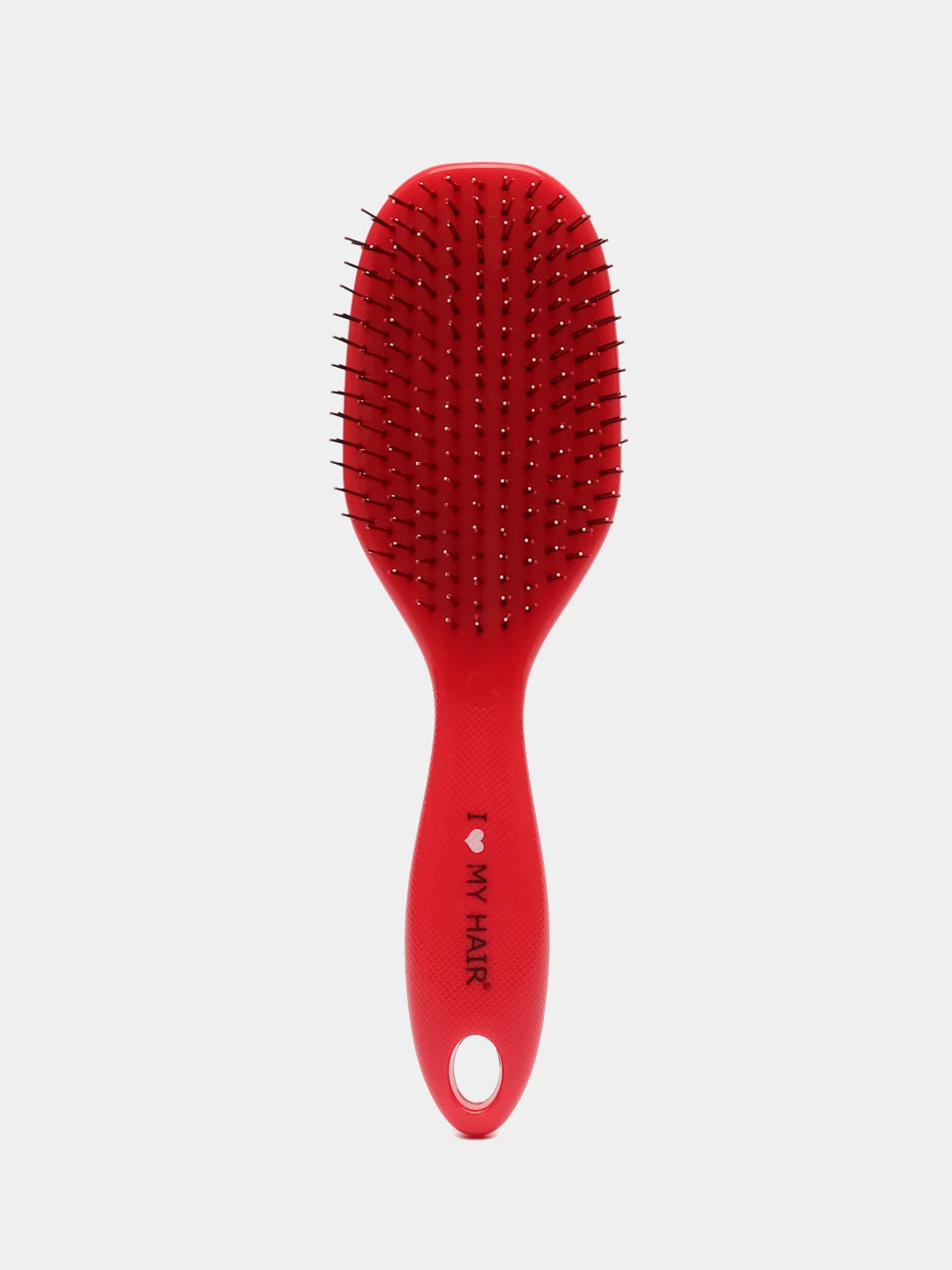 Красный i LOVE MY HAIR / Расческа, щетка для волос Spider Classic 1502 глянцевая, размер L