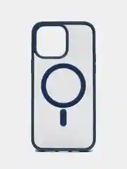 Темно-синий чехол iPhone 13 pro, Pro Max, 14 Pro, Pro Max, 15 Pro,  Pro Max, MagSafe