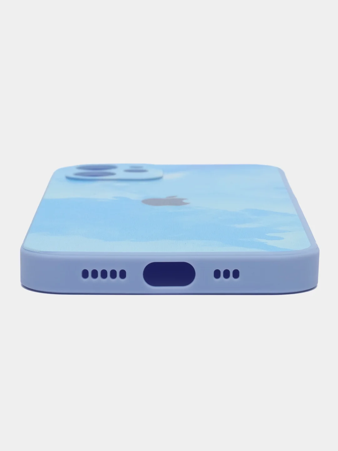 Небесно-голубой чехол для iPhone 11, 12, 13, 14, 14 Pro, 14 Pro Max, 15, 15 Pro, 15 Pro Max