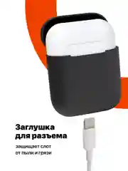 Черный чехол для наушников Apple AirPods SSY