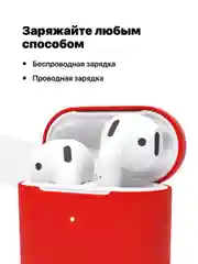 Красный чехол для наушников Apple AirPods SSY