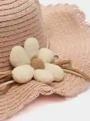 Коричневый детская соломенная шляпа, шляпа для девочек, шляпа летняя детская