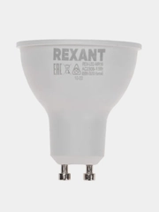Лампа светодиодная REXANT Рефлектор, 9,5 Вт, 808 Лм, GU10, AC, 150-265В, 6500K