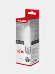 Лампа светодиодная REXANT Свеча (CN), 7,5Вт, E27, 713 Лм, 6500 K