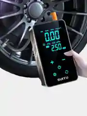 Компрессор автомобильный беспроводной с LED дисплей, Портативный насос