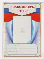 Портфолио в папке с креплением "Школьника": папка на кольцах +10 листов, формат А4
