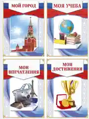Портфолио в папке с креплением "Школьника": папка на кольцах +10 листов, формат А4