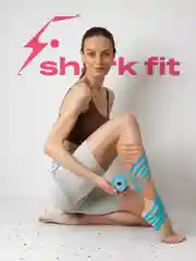 Бежевый кинезио тейп для тела Shark Fit, тейпы для лица