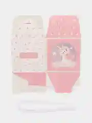 Розовый коробка складная подарочная новогодняя  12 х 12 х 12 см