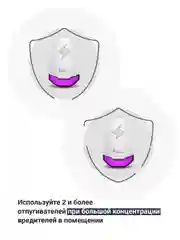 Фиолетовый отпугиватель мышей и грызунов ультразвуковой SSY, ультразвук от тараканов